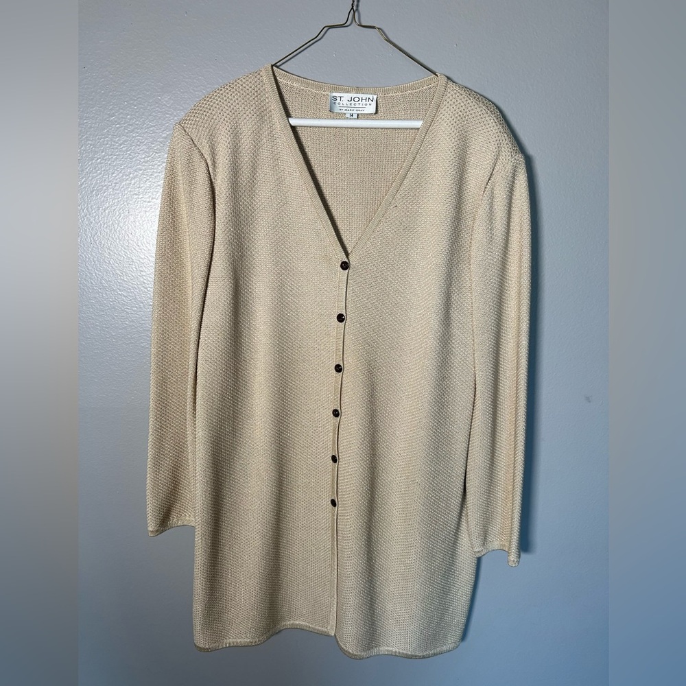 St.‎ John Marie Grey Button Blazer- 14